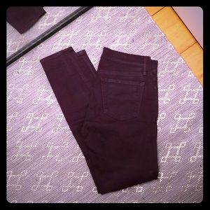 Gap Coated Burgundy Moto Legging Jean
